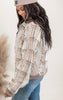 Cream Washed Corduroy Plaid Mixed Studded Jacket *LIVE BOX*