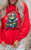 I'm Fine, This is Fine Mean Green Guy Holiday Red Graphic Hoodie