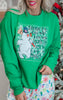 Thumpty Thump Thump Snowman Holiday Green Graphic Crewneck Sweatshirt