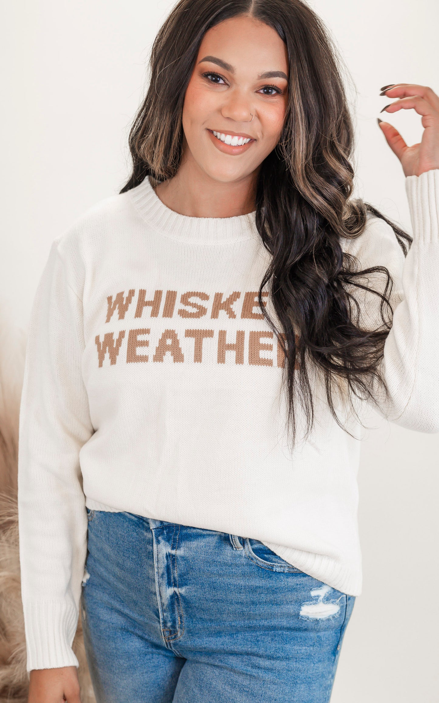 Ivory Whiskey Weather Sweater