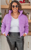 Lady Lilac Corduroy Stage Puffer Jacket