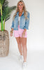 Lets Sparkle High Waisted Solid Knit Shorts