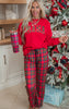 Plaid Mama Holiday Red Graphic Crewneck Sweatshirt