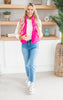 Hot Pink Reversible Puffer Vest - Final Sale