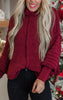 Wine Chunky Knit Sweater