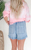 Frayed Hem Denim Shorts