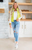 Chartreuse Reversible Puffer Vest - Final Sale