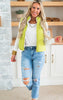 Chartreuse Reversible Puffer Vest - Final Sale