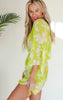 Neon Bright Floral Swim Cover Up - Final Sale