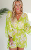 Neon Bright Floral Swim Cover Up - Final Sale