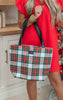 White Tartan Tote - Makeup Junkie Holiday Collab w/ Bad Habit*