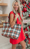 White Tartan Tote - Makeup Junkie Holiday Collab w/ Bad Habit*