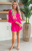 Fuchsia Lace Romper