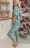 Green Reindeer Jogger Pajama Set by Salty Wave (TOP & BOTTOM) **Start Ship Date: Nov 29th