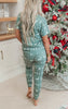 Green Reindeer Jogger Pajama Set by Salty Wave (TOP & BOTTOM) **Start Ship Date: Nov 29th