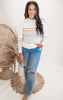 Color Block Striped Pullover Sweater