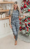 Black Reindeer Jogger Pajama Set by Salty Wave (TOP & BOTTOM) **Start Ship Date: Nov 29th