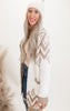 Cozy Eyelash Chevron Open Cardigan