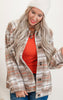 Blushed-Plaid Coat Jacket