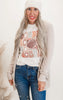 Gobble Gobble Garment Dyed Long Sleeve Graphic Top