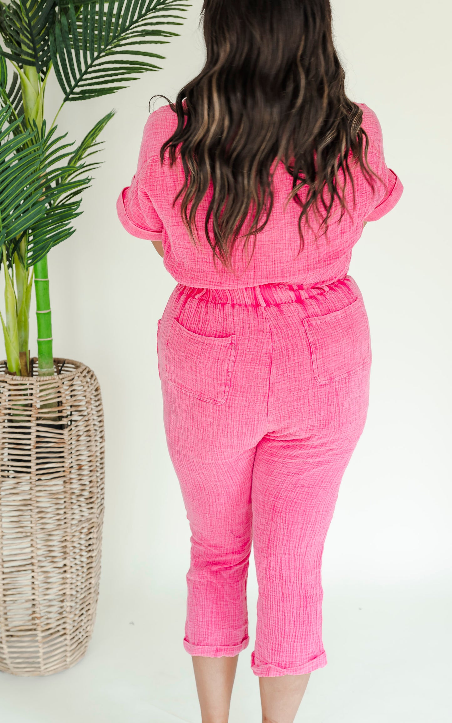 Feel the Confidence Short Sleeve Solid Knit Jumpsuit - Final Sale