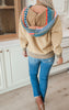 Camel Washed Multi Color Hoodie Pullover