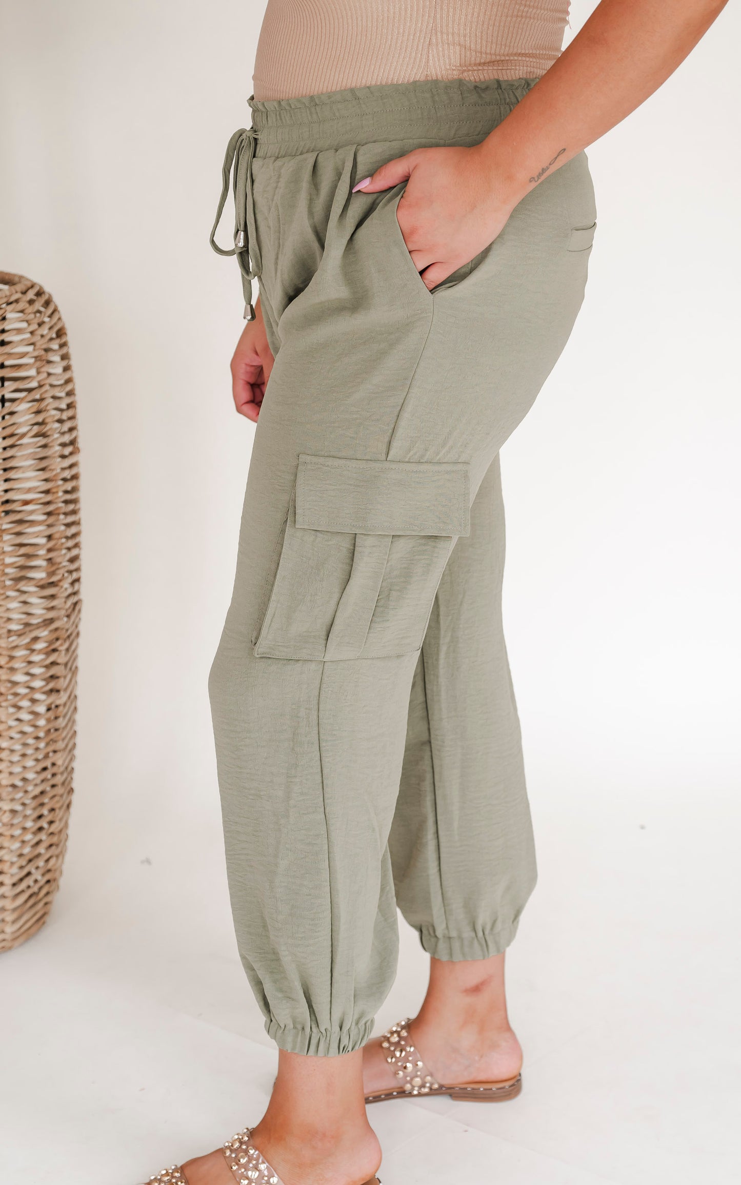 Lets Get Out There High Waisted Solid Knit Pant - Final Sale