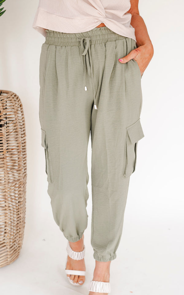 Lets Get Out There High Waisted Solid Knit Pant
