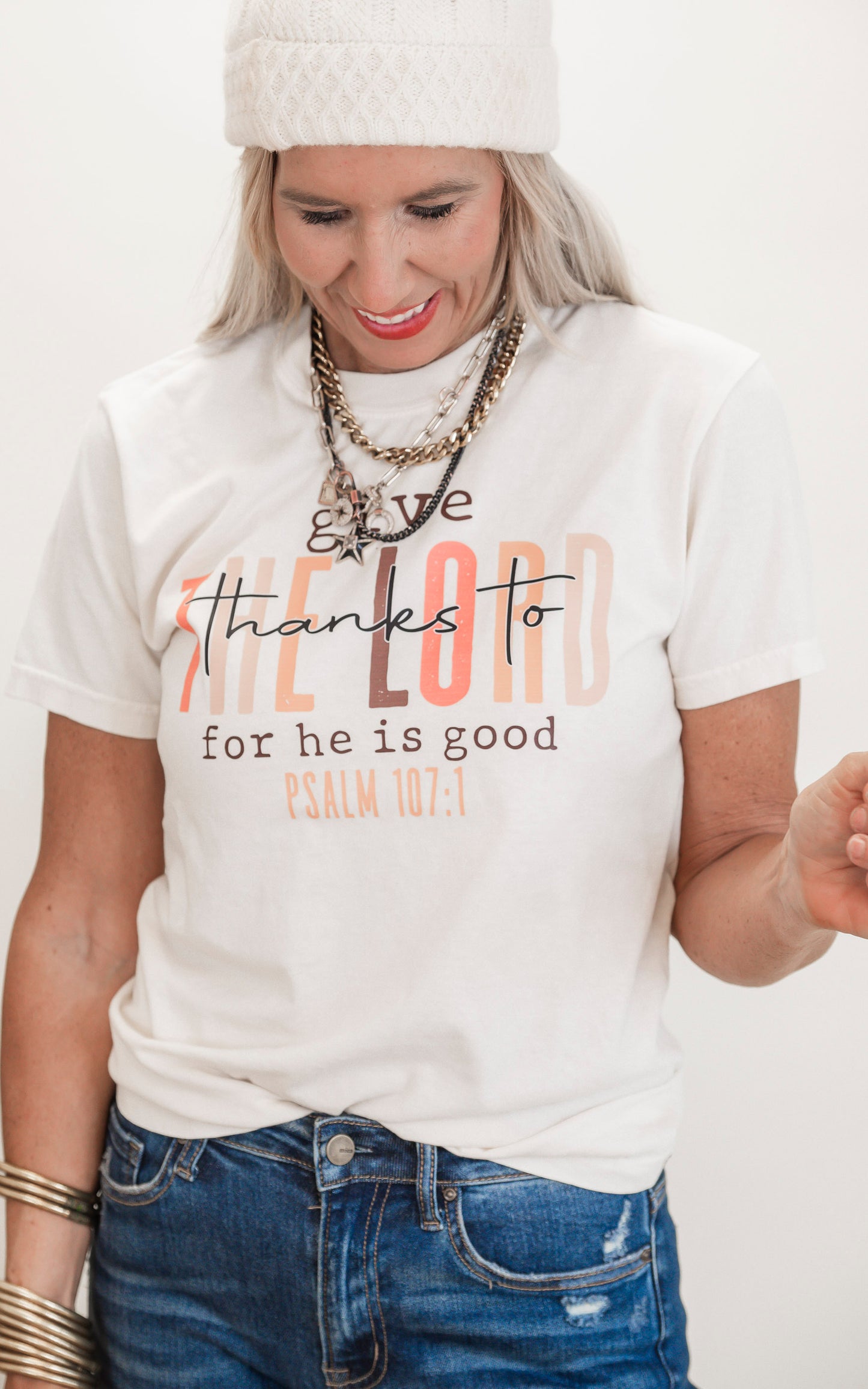 Give the Lord Thanks Garment Dyed Graphic T-shirt