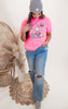 Hot Pink Halloween Garment Dyed Graphic T-shirt - FINAL SALE