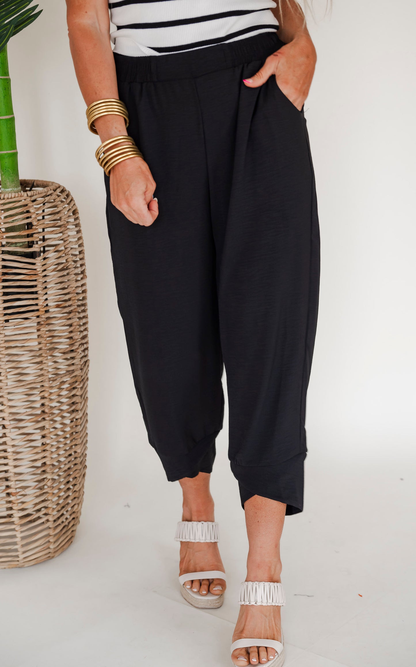 Like a Boss High Waisted Solid Knit Pant - Final Sale