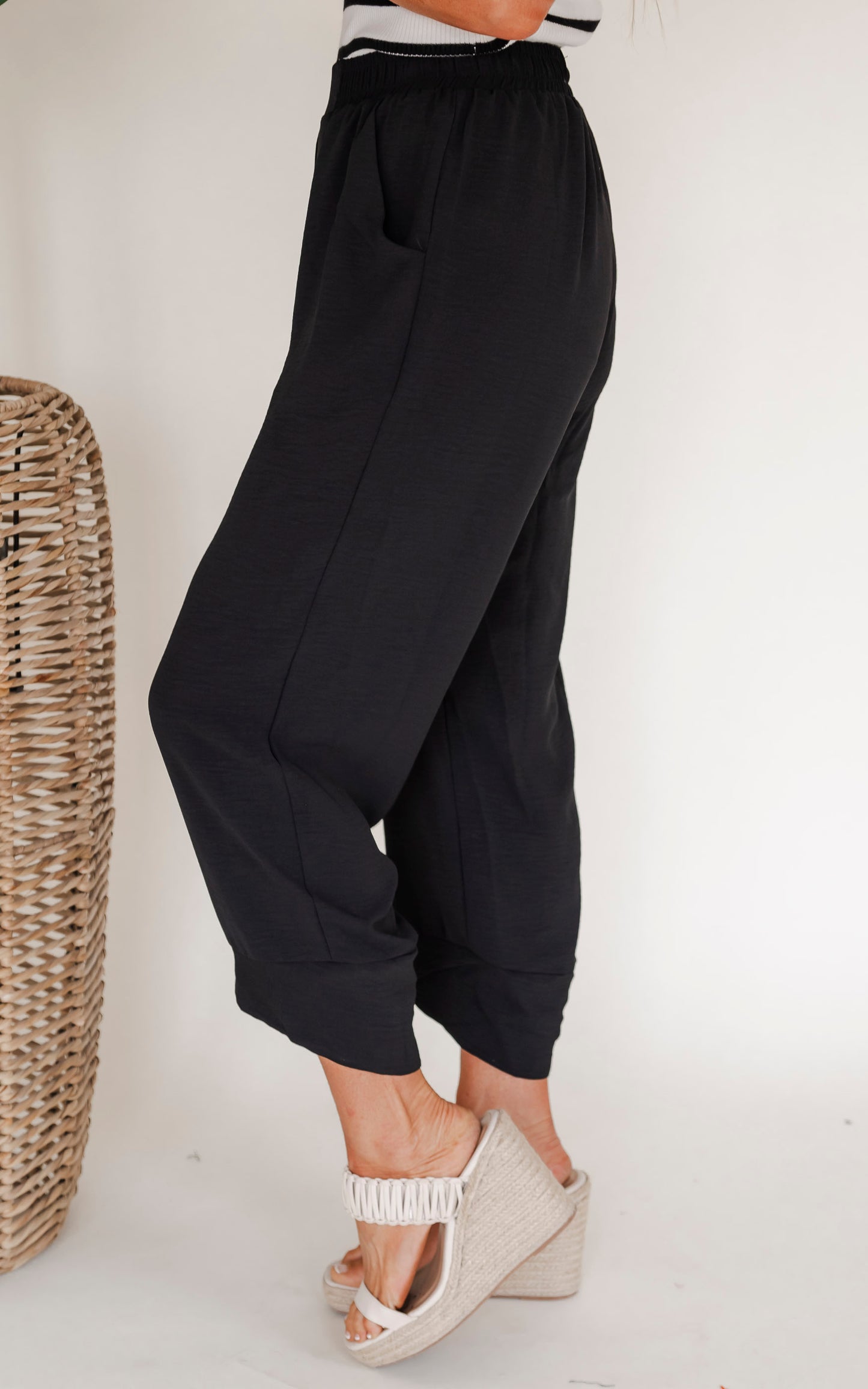 Like a Boss High Waisted Solid Knit Pant - Final Sale