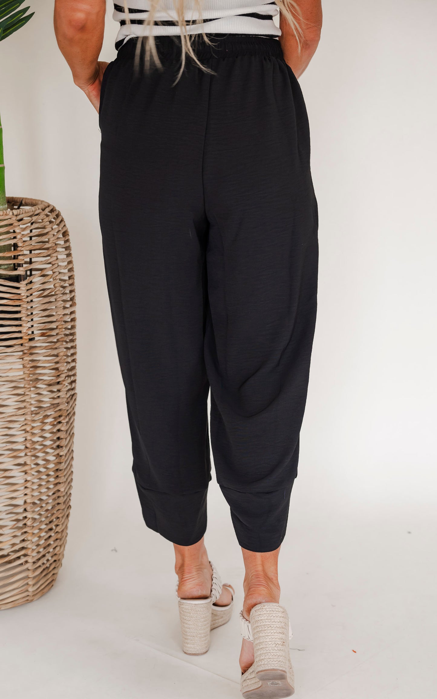 Like a Boss High Waisted Solid Knit Pant - Final Sale