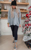 Heather Grey Thermal Oversized Knit Top - Final Sale