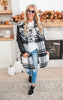 Dose of Plaid Quilted Black Long Jacket