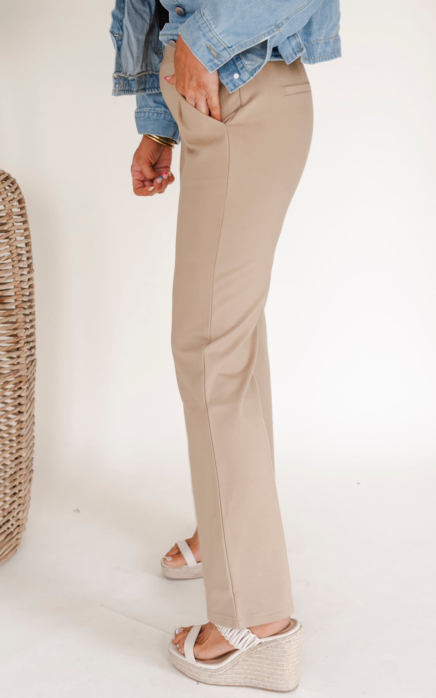 Deal Breaker High Waisted Solid Knit Pants