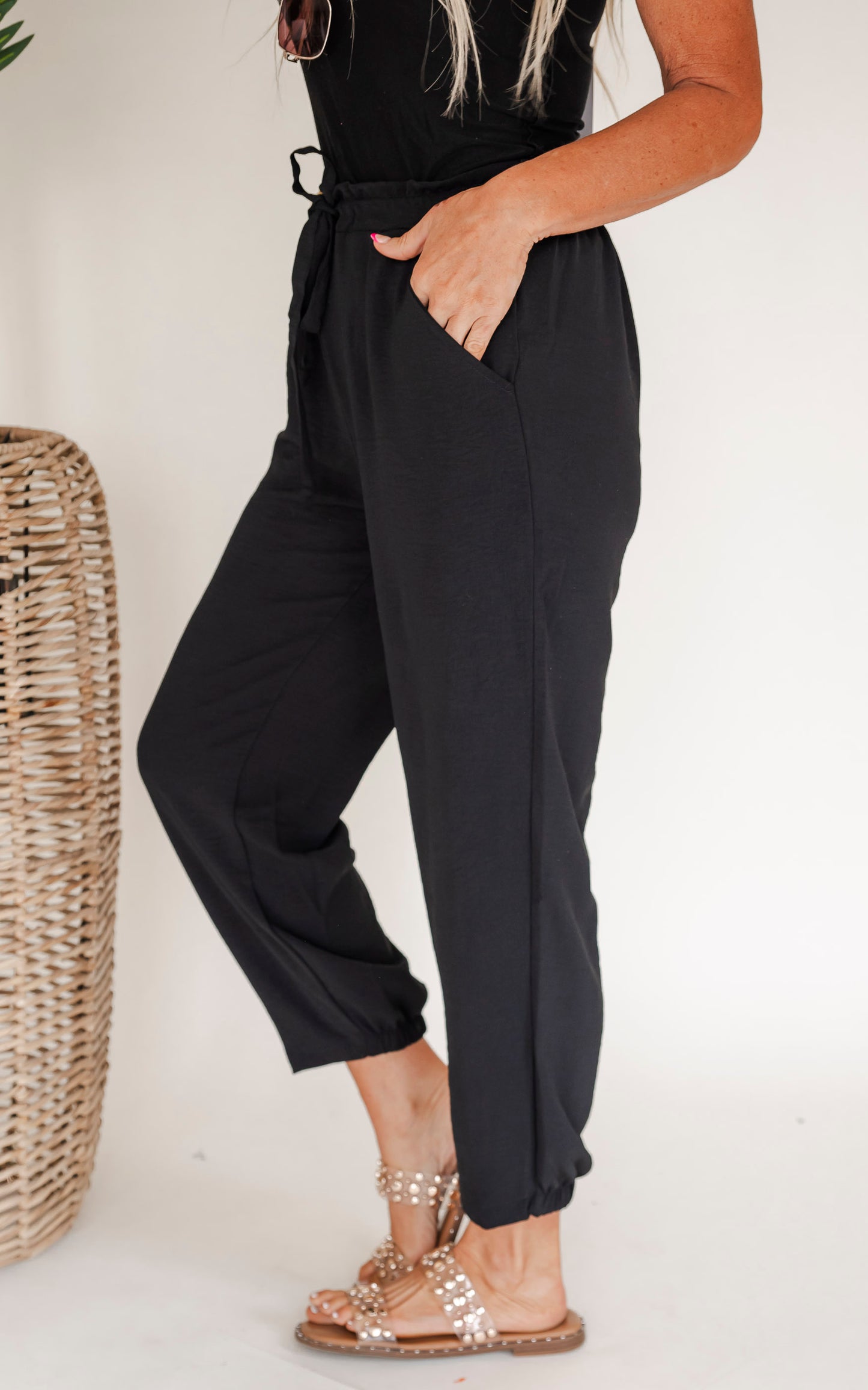 Highly Effective High Waisted Solid Knit Pant - Final Sale