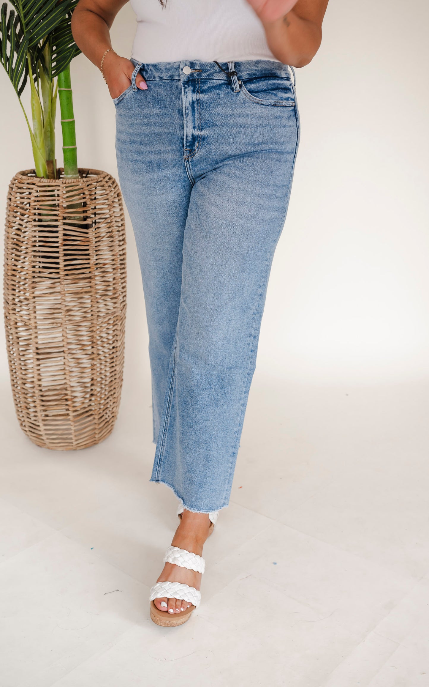 Festival Stretch Super High-Rise Wide Leg Denim Jeans | Mica