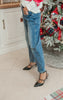 Mica | Dark Sapphire Super High Rise Barrel-Leg Denim Jeans