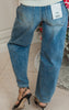 Mica | Dark Sapphire Super High Rise Barrel-Leg Denim Jeans