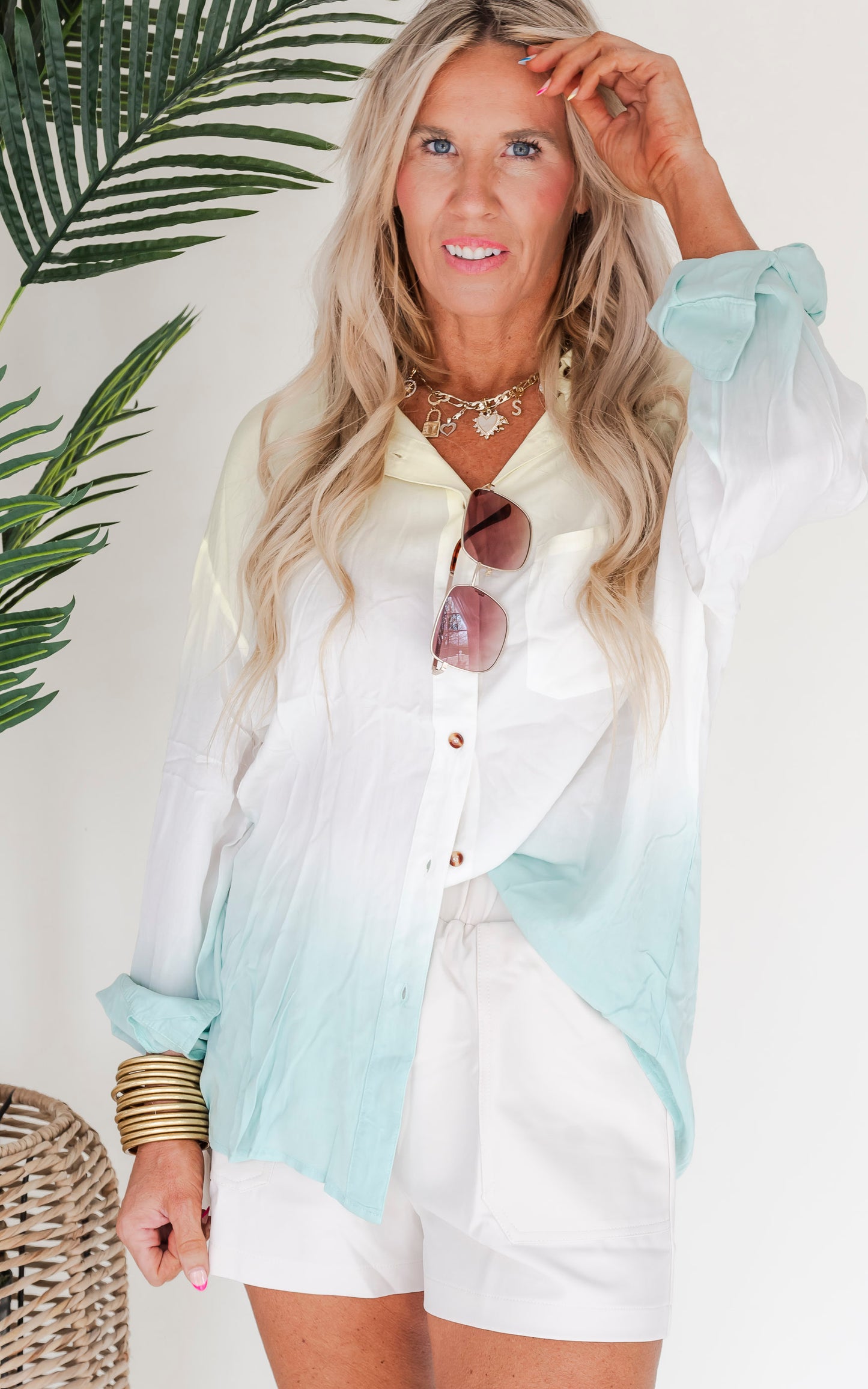 Coastal Ombre Woven Top