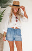 A Touch of Denim High Waisted Solid Woven Shorts - Final Sale