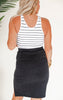 Taking Names High Waisted Solid Knit Skirt - Final Sale