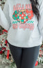 Balls Deep Holiday Heather Grey Graphic Crewneck Sweatshirt