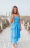 Ocean Blue Solid Gauze Maxi Dress - Final Sale