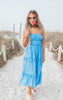 Ocean Blue Solid Gauze Maxi Dress - Final Sale