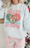 Balls Deep Holiday Heather Grey Graphic Crewneck Sweatshirt**