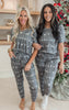 Black Reindeer Jogger Pajama Set by Salty Wave (TOP & BOTTOM) **Start Ship Date: Nov 29th