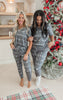 Black Reindeer Jogger Pajama Set by Salty Wave (TOP & BOTTOM) **Start Ship Date: Nov 29th