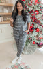 Black Reindeer Jogger Pajama Set by Salty Wave (TOP & BOTTOM) **Start Ship Date: Nov 29th